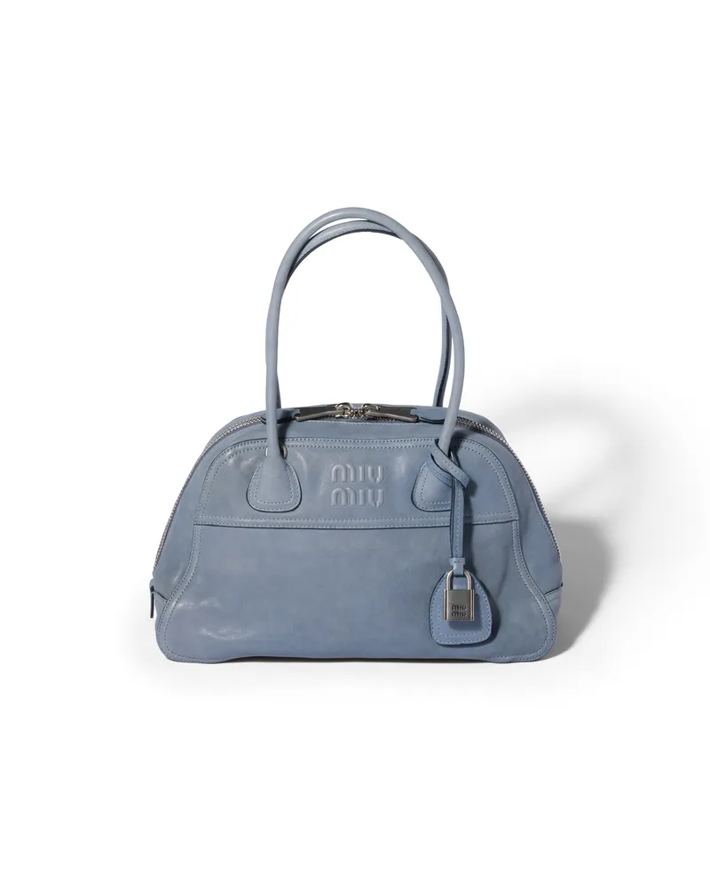 Miu Miu Vivant Tasche Aus Nappa-leder, Damen, Aviation/blau Aviation