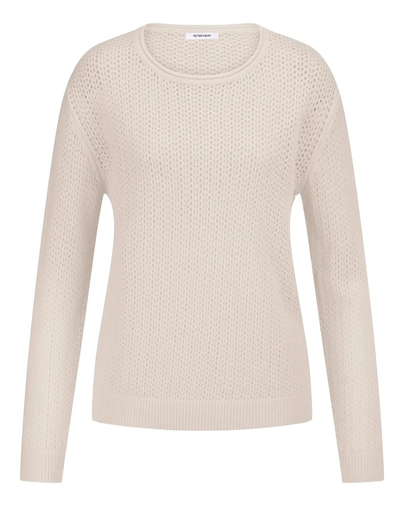 Peter Hahn Rundhals-Pullover  weiss Weiss