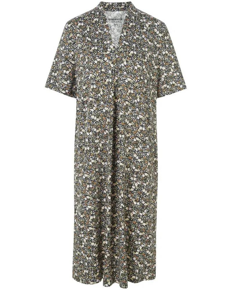 Green Cotton Jersey-Kleid Gerda  mehrfarbig Mehrfarbig