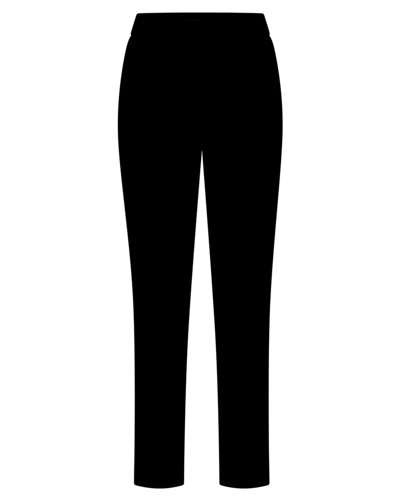 Peter Hahn Knöchellange Slim Fit-Jersey-Hose  schwarz Schwarz