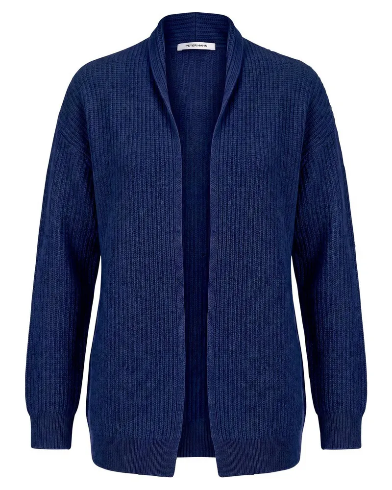 Peter Hahn Strickjacke aus Seide und Kaschmir  blau Blau
