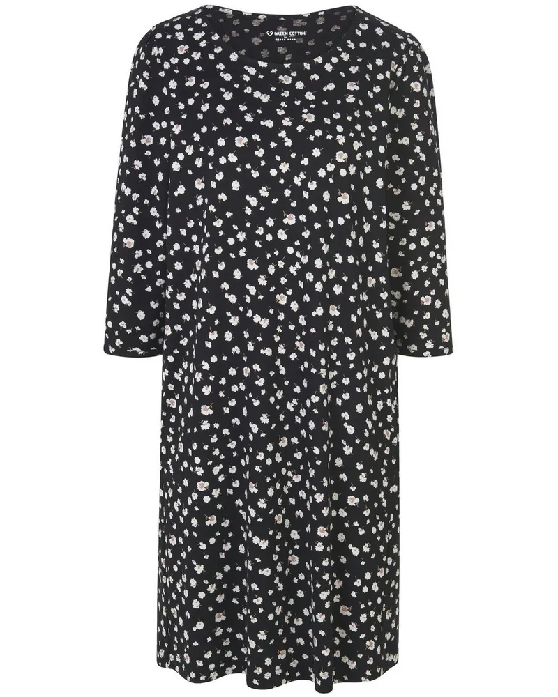 Green Cotton Jersey-Kleid Emma  schwarz Schwarz