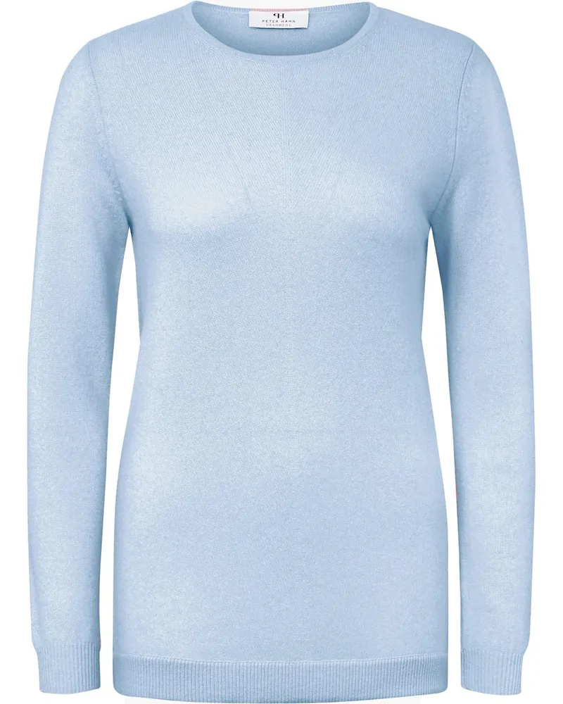 Peter Hahn Rundhals-Pullover aus 100% Premium-Kaschmir  Cashmere blau Blau