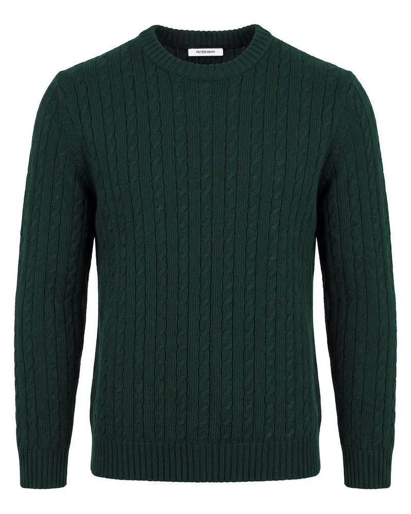 Peter Hahn Rundhals-Pullover  grün Grün