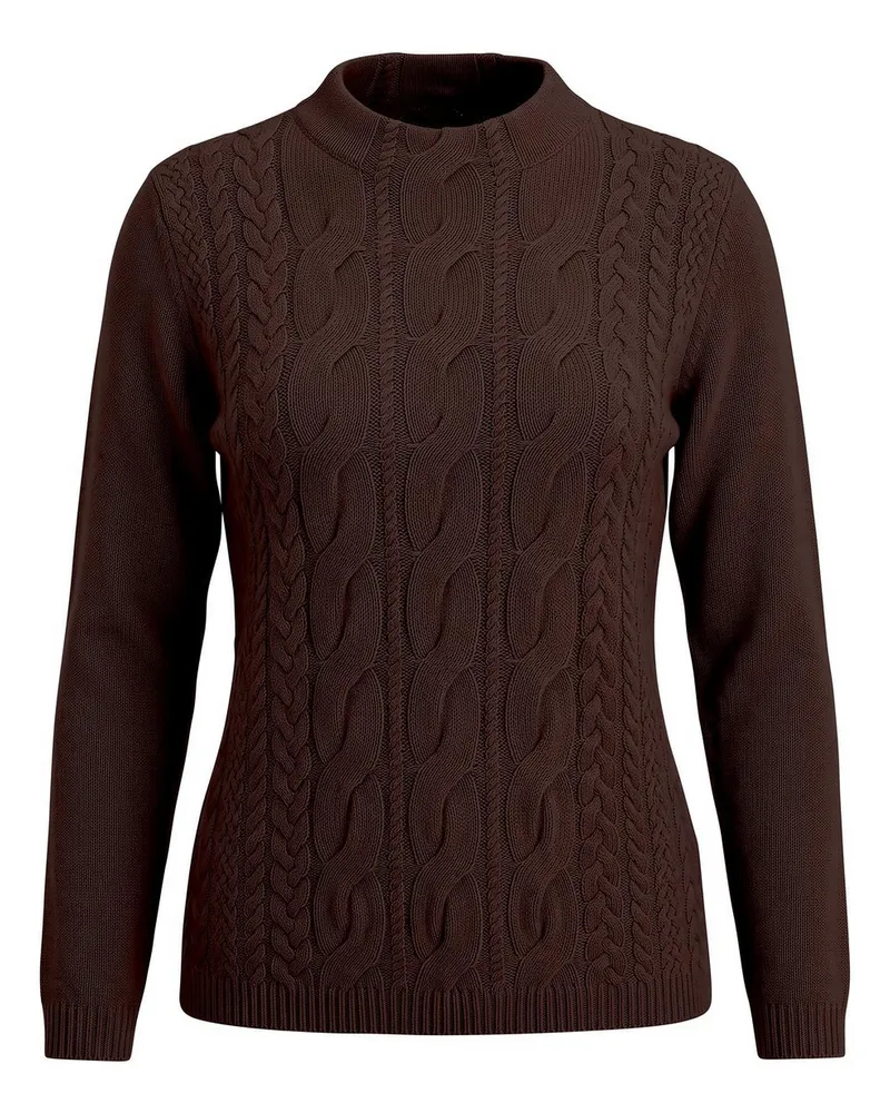 Peter Hahn Rundhals-Pullover  braun Braun