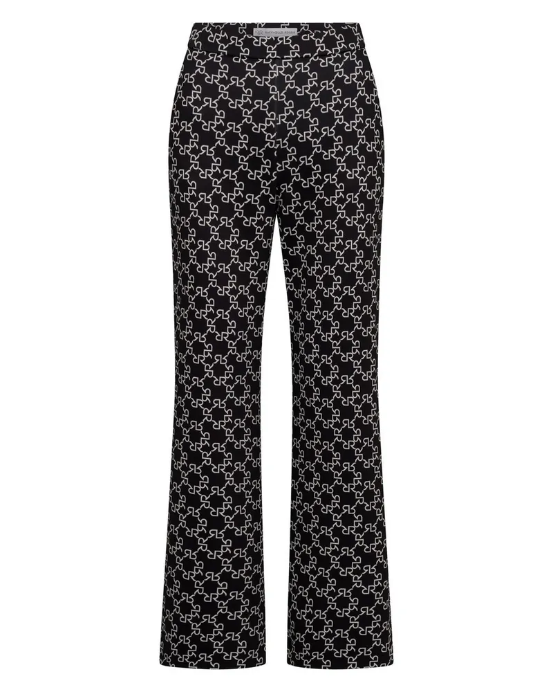 RAFFAELLO ROSSI  Knöchellange Wide Fit-Jersey-Hose  schwarz Schwarz