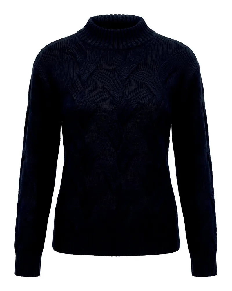 Peter Hahn Rundhals-Pullover  blau Blau