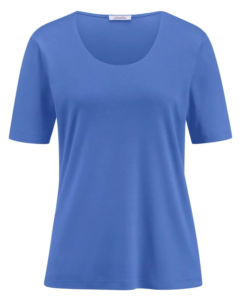 Efixelle Rundhals-Shirt  blau Blau