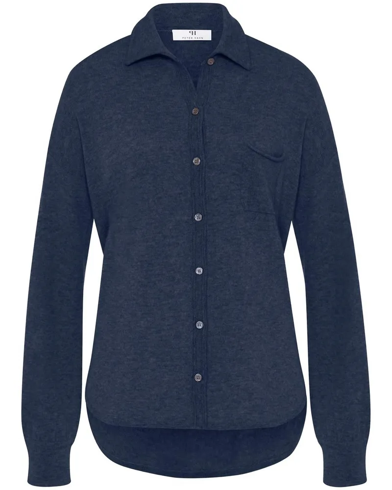 Peter Hahn Strickhemd  blau Blau