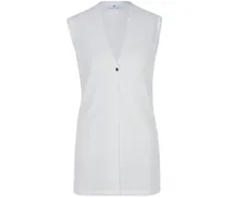 Strickweste V-Ausschnitt  weiss