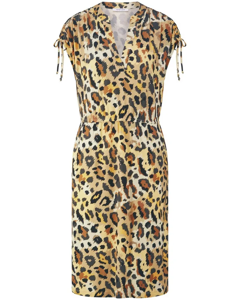 Peter Hahn Kleid Rundhals-Ausschnitt  mehrfarbig Mehrfarbig
