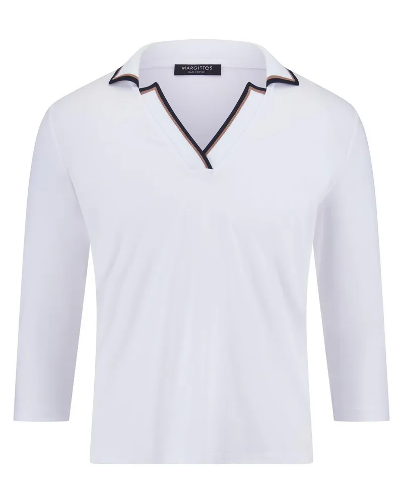 Margittes Polo-Shirt 3/4-Arm  weiss Weiss