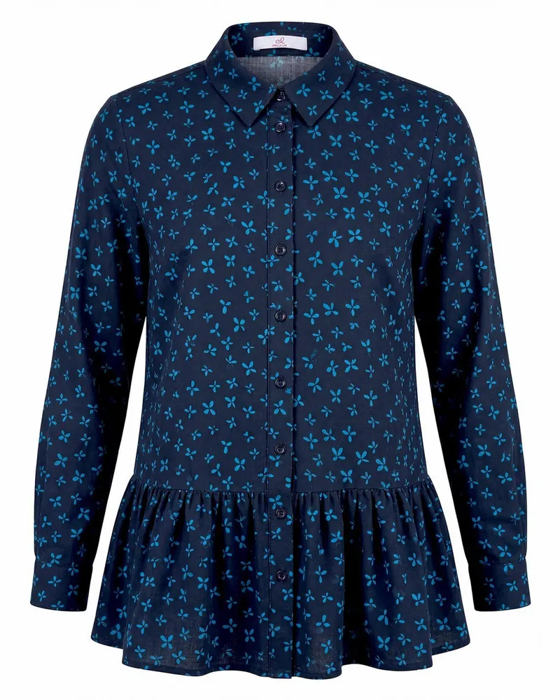 Emilia Lay Long-Bluse  blau Blau
