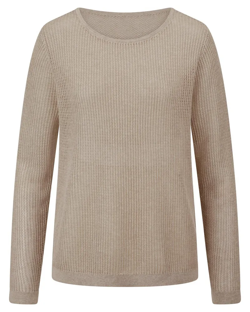 FADENMEISTER BERLIN Pullover U-Boot-Ausschnitt  beige Beige