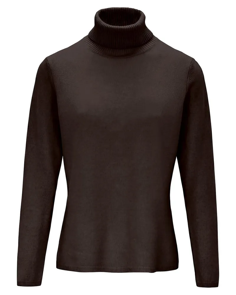 Peter Hahn Rollkragen-Pullover aus Schurwolle und Kaschmir  braun Braun