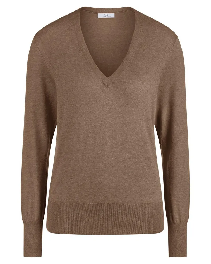 Peter Hahn V-Pullover  braun Braun