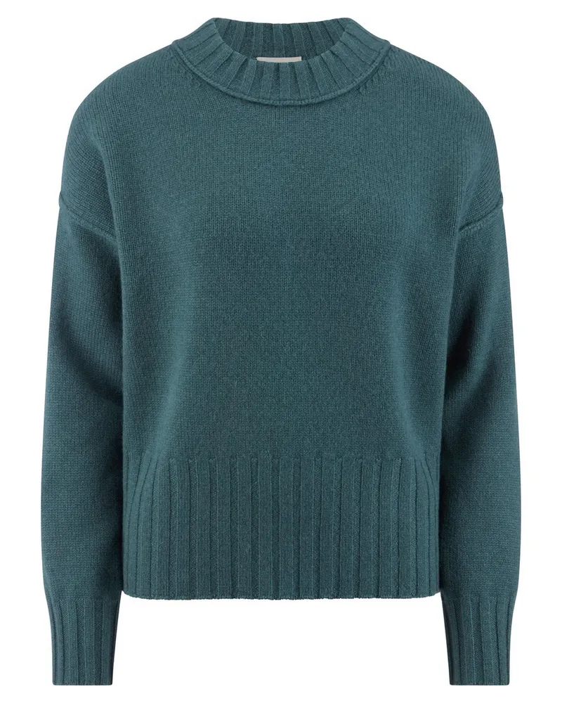Include Rundhals-Pullover aus Schurwolle und Kaschmir  türkis Türkis