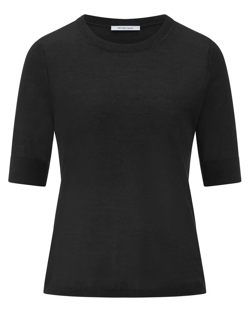 Peter Hahn Rundhals-Pullover 1/2-Arm  schwarz Schwarz