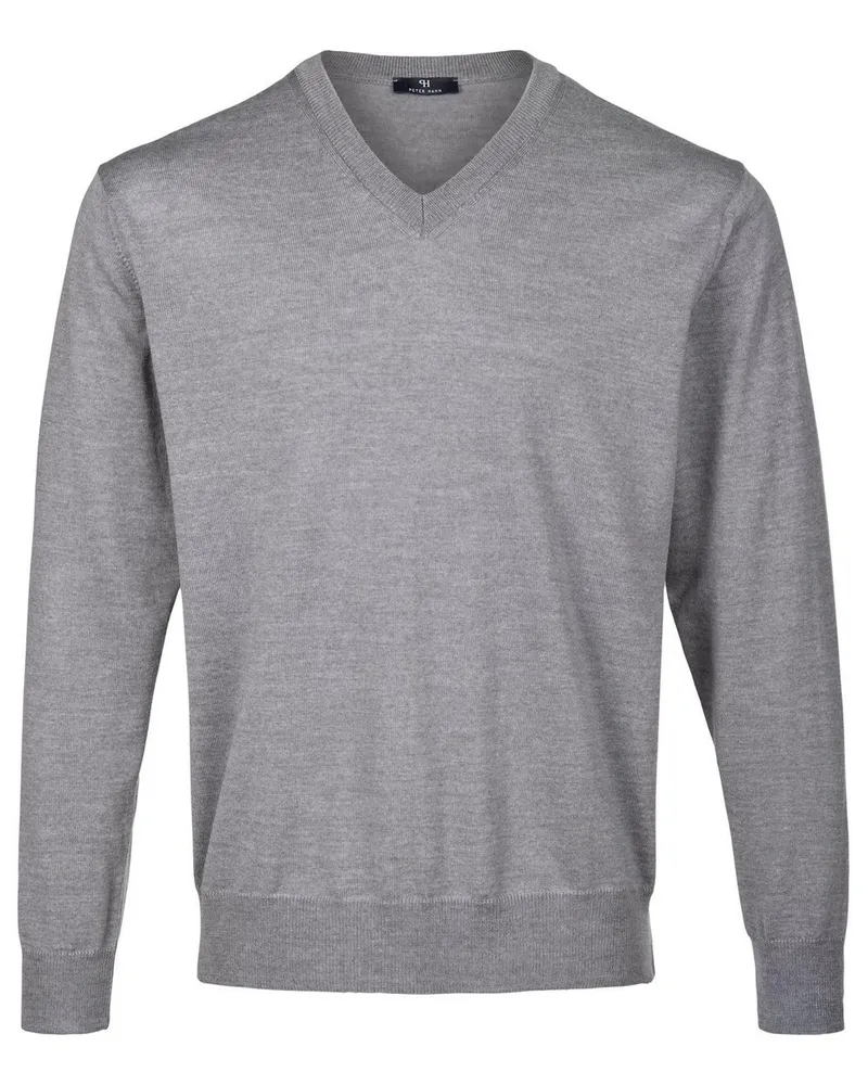 Peter Hahn V-Pullover  grau Grau