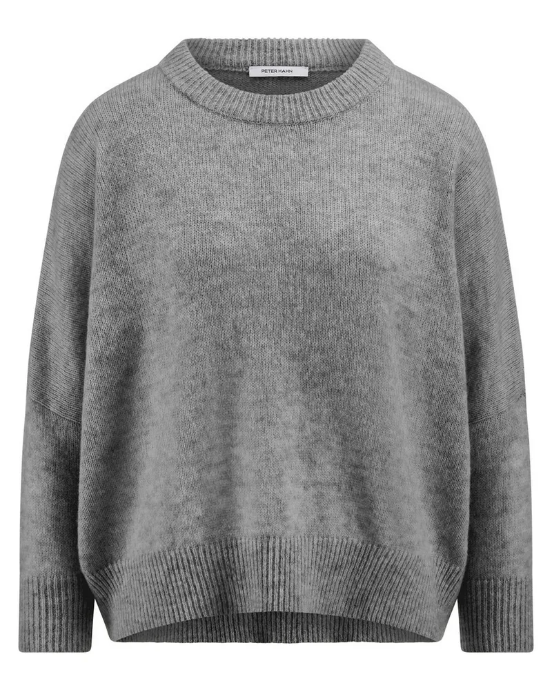 Peter Hahn Rundhals-Pullover  grau Grau