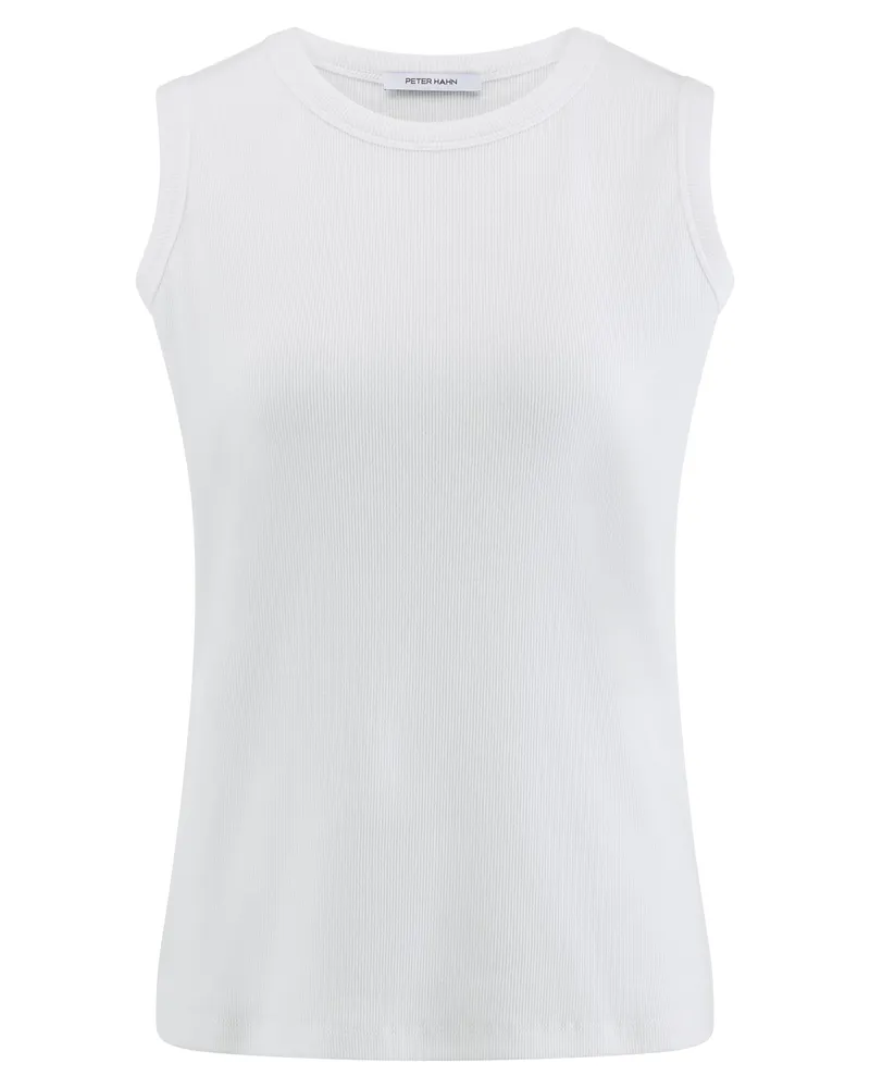 Peter Hahn Rundhals-Top  weiss Weiss