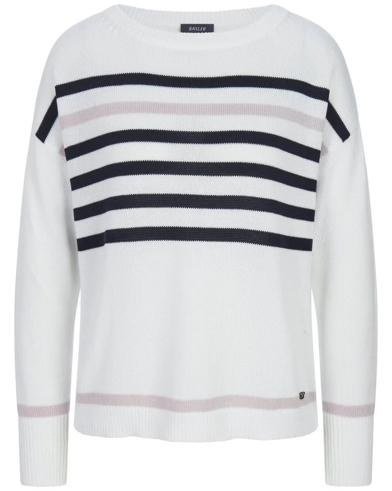 Basler Strickpullover  weiss Weiss