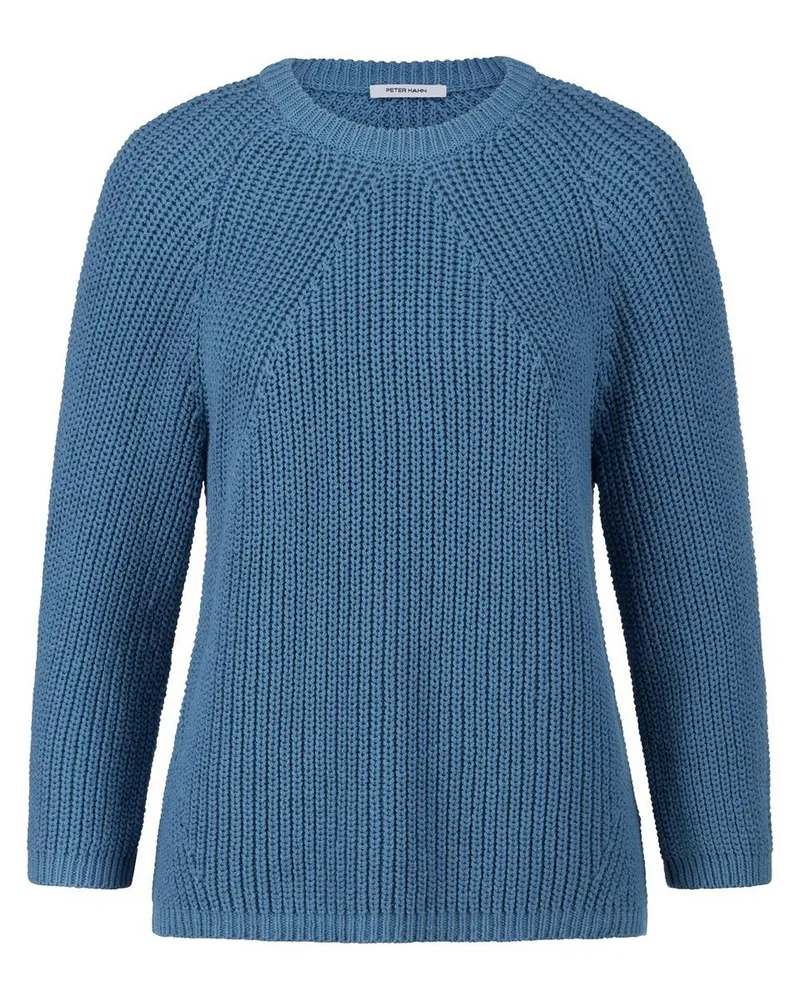 Peter Hahn Rundhals-Pullover  blau Blau