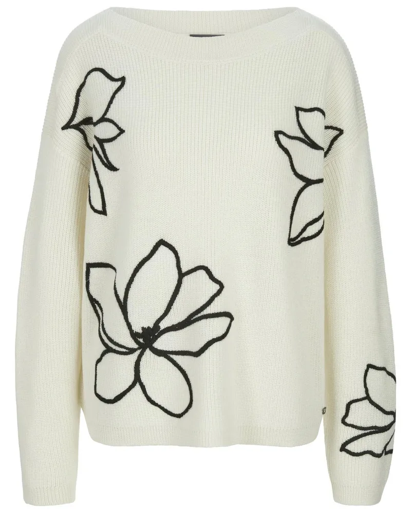 Basler Strickpullover  weiss Weiss