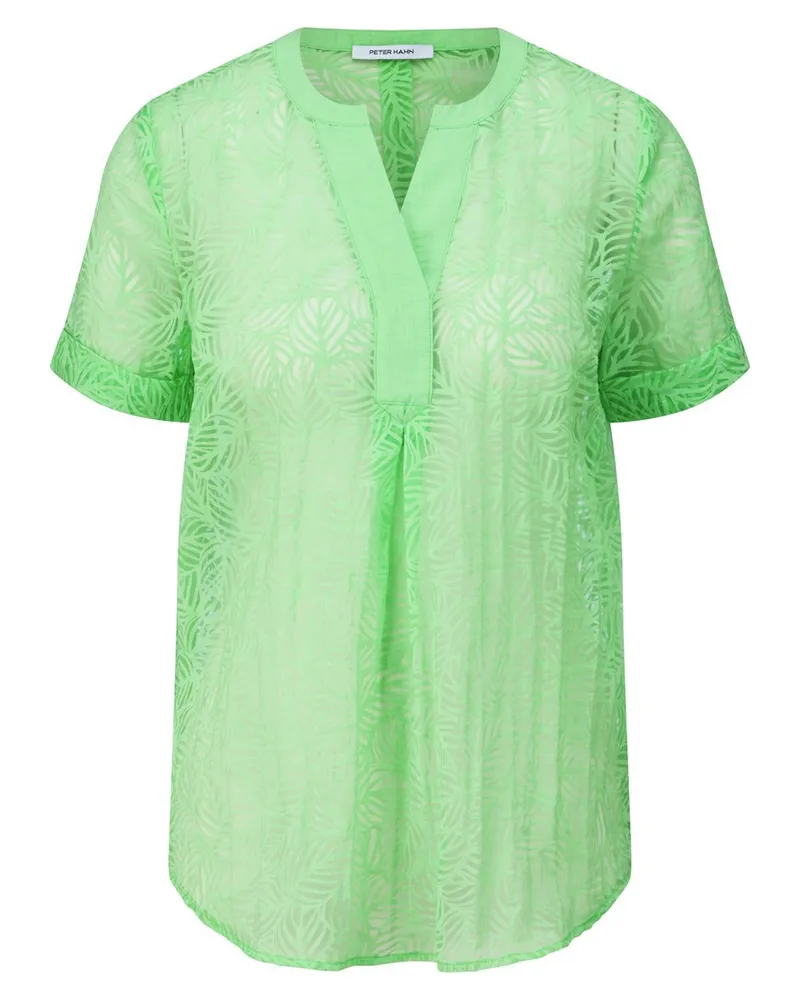 Peter Hahn Bluse Rundhals-Ausschnitt  grün Grün