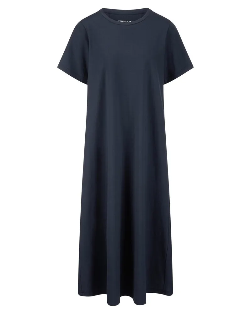 Green Cotton Jersey-Kleid Isa  blau Blau
