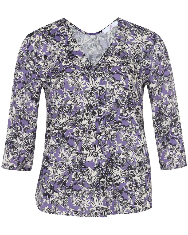 Emilia Lay Bluse V-Ausschnitt  lila Lila
