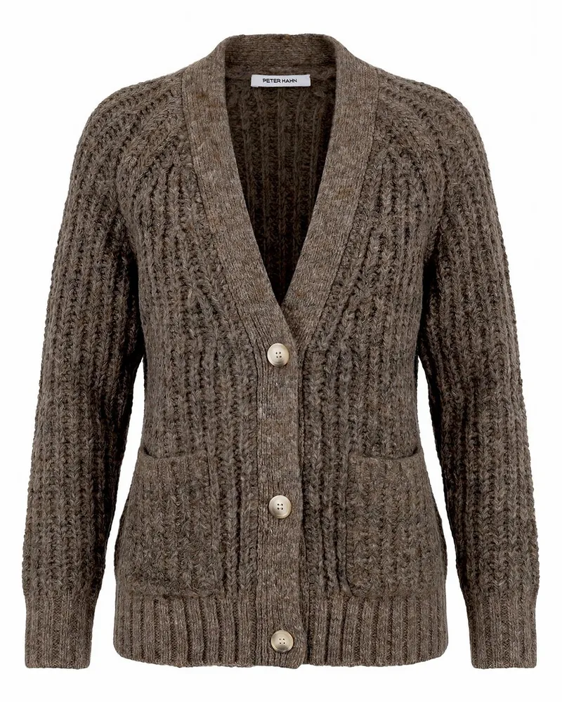 Peter Hahn Strickjacke V-Ausschnitt  beige Beige