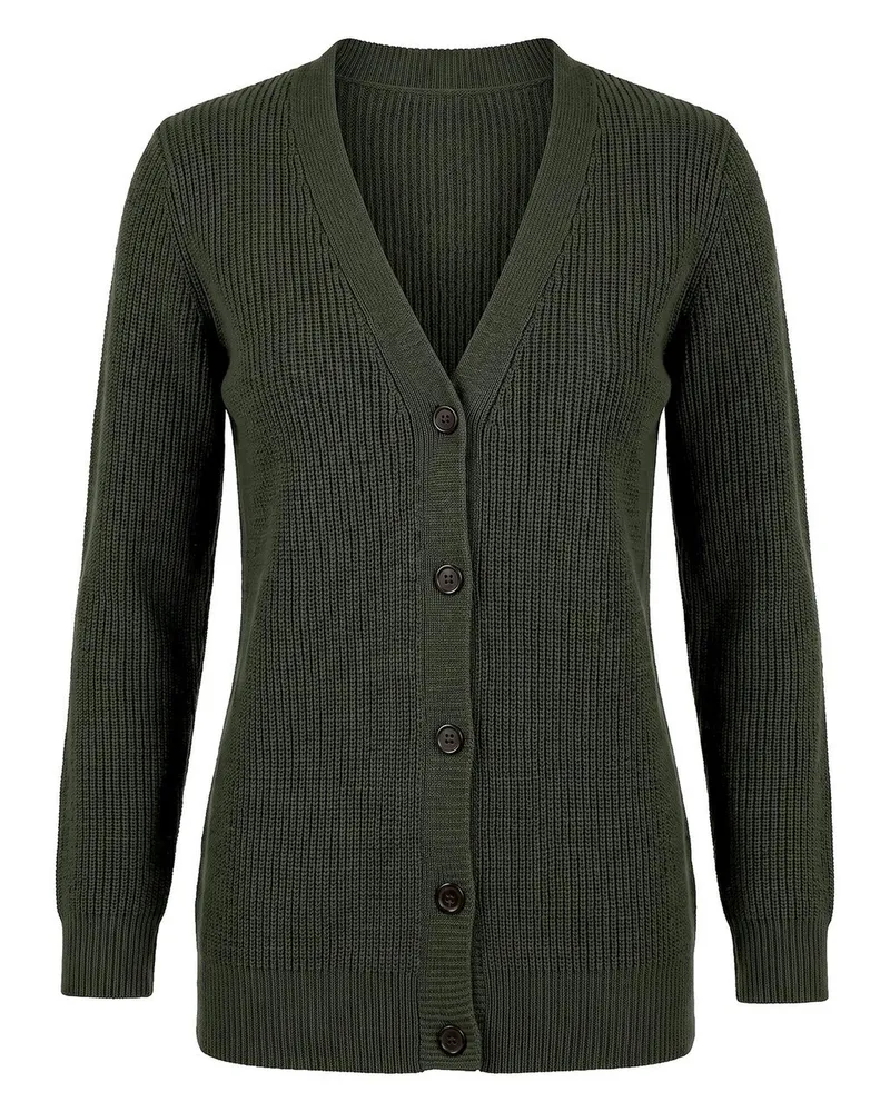 Basler Long-Strickjacke  grün Grün