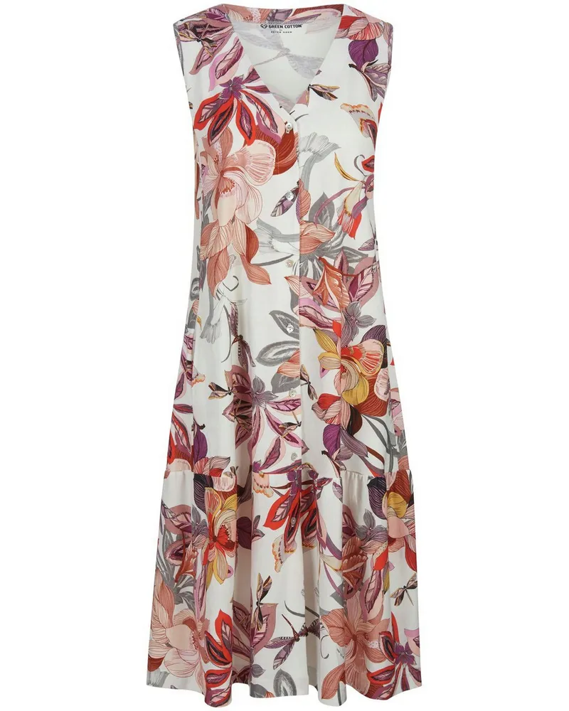 Green Cotton Jersey-Kleid Marta  weiss Weiss
