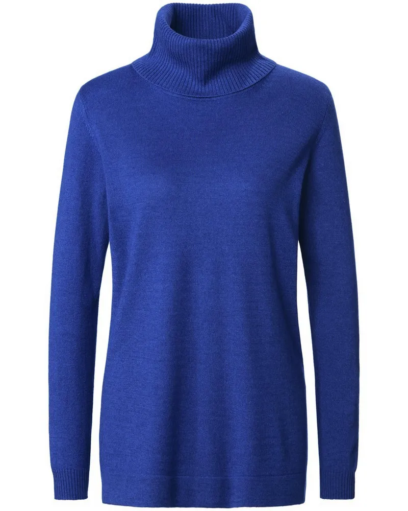 Peter Hahn Rollkragen-Pullover Modell Tamara  Seide/Kaschmir blau Blau