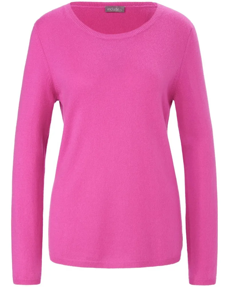 Include Rundhals-Pullover aus Schurwolle und Kaschmir  pink Pink