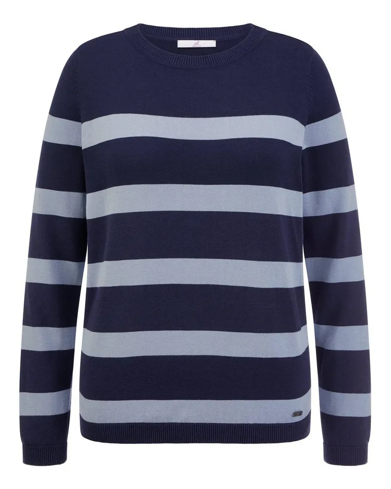 Emilia Lay Rundhals-Pullover  blau Blau