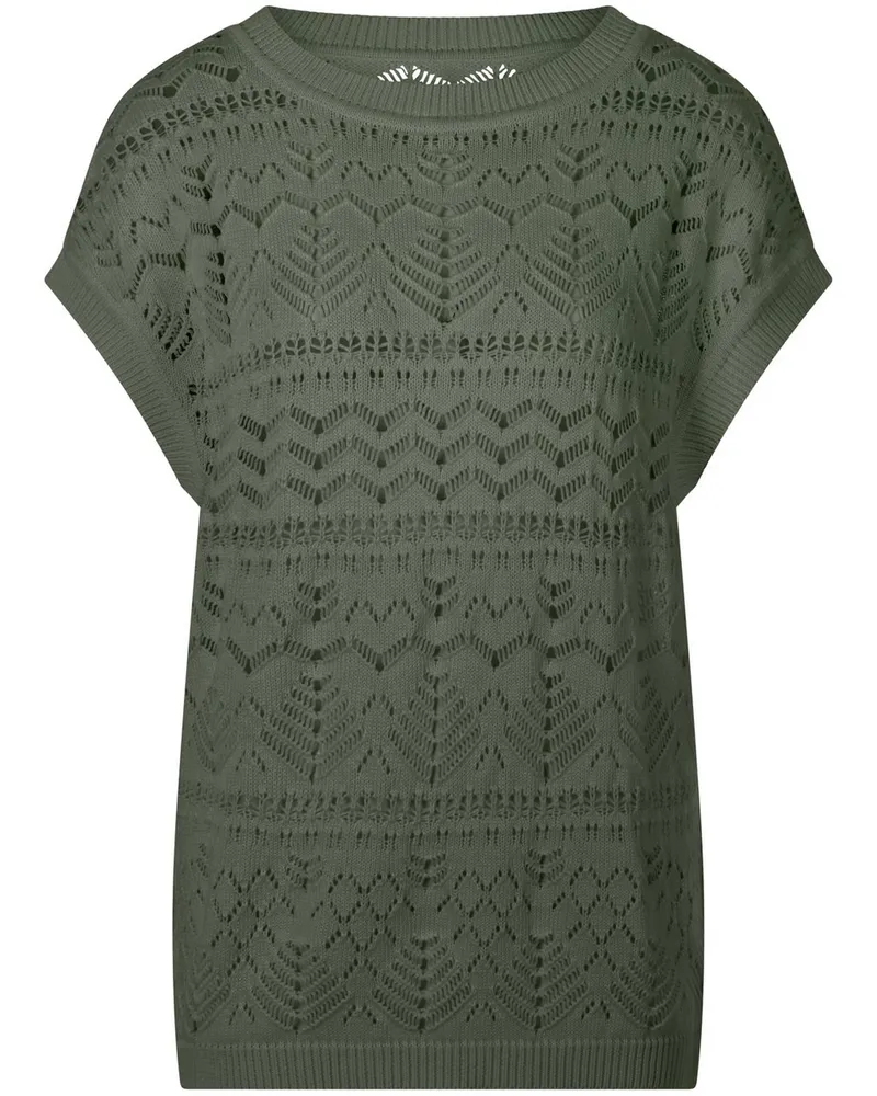 Peter Hahn Rundhals-Pullover  grün Grün