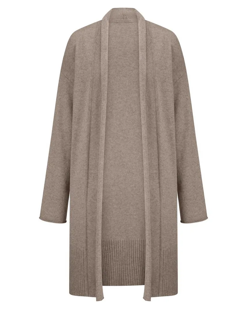 Peter Hahn Long-Strickjacke  beige Beige