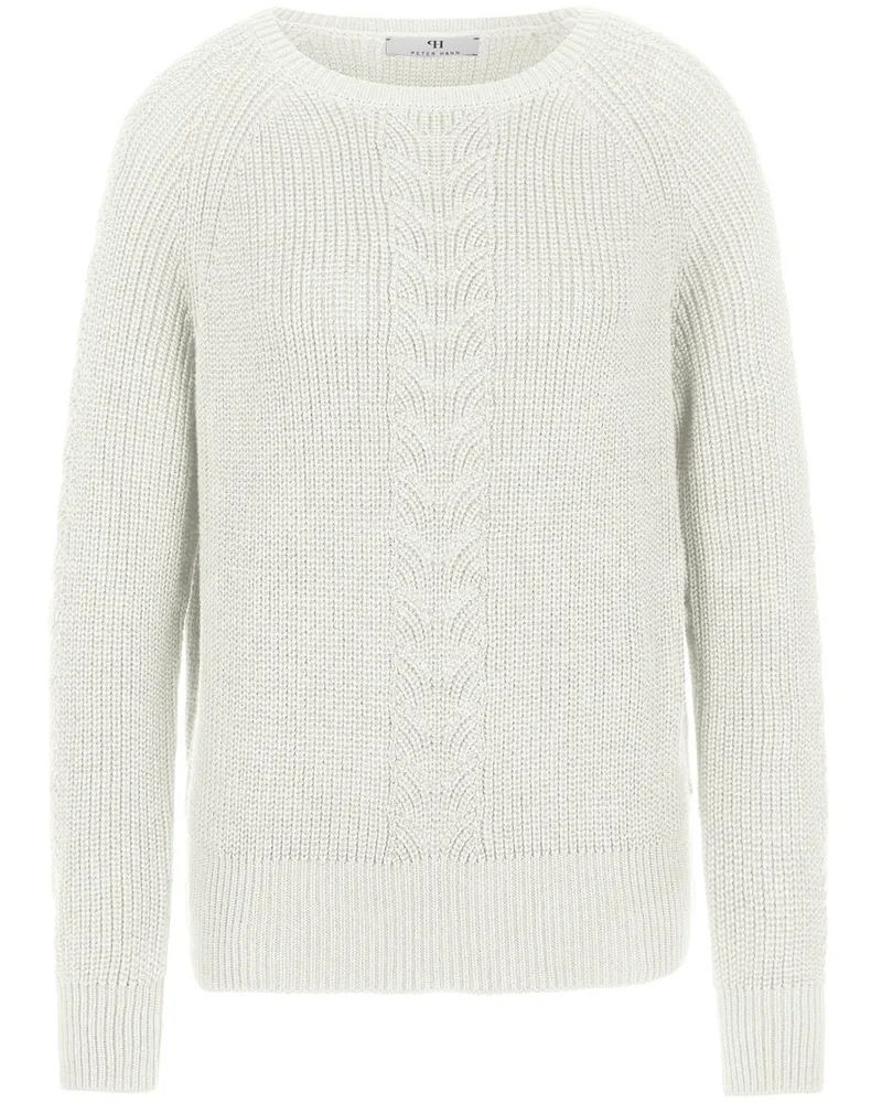 Peter Hahn Rundhals-Pullover  weiss Weiss