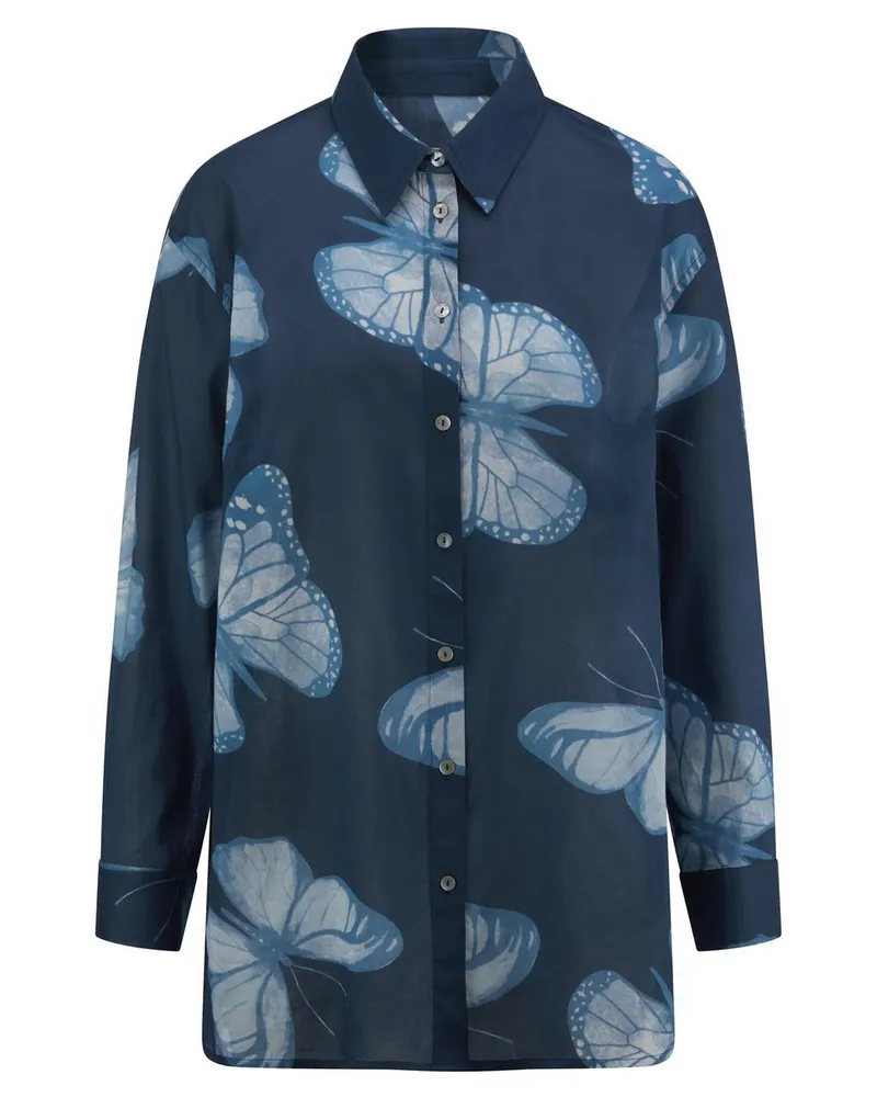 Emilia Lay Long-Bluse  blau Blau