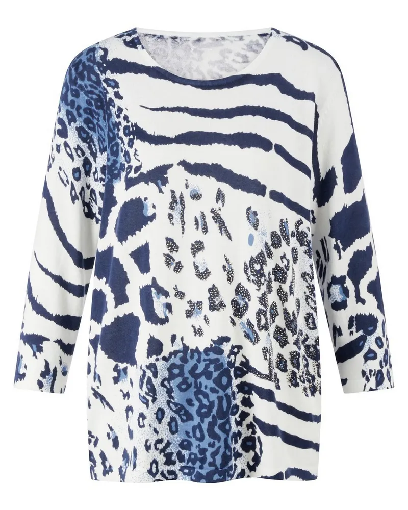 Emilia Lay Rundhals-Pullover  weiss Weiss