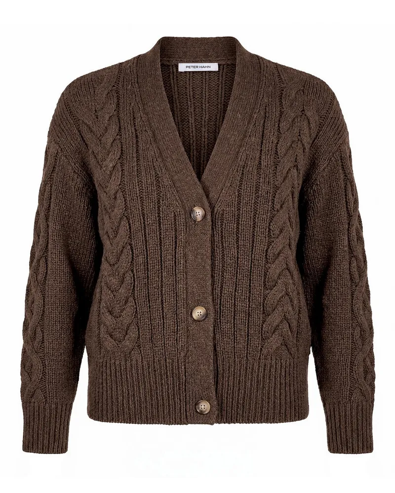 Peter Hahn Strickjacke  braun Braun