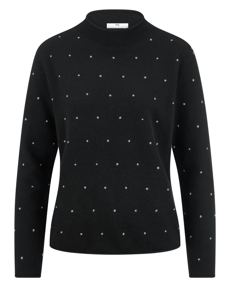 Peter Hahn Pullover Stehkragen  schwarz Schwarz