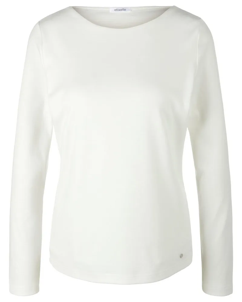 Efixelle Shirt U-Boot-Ausschnitt  beige Beige