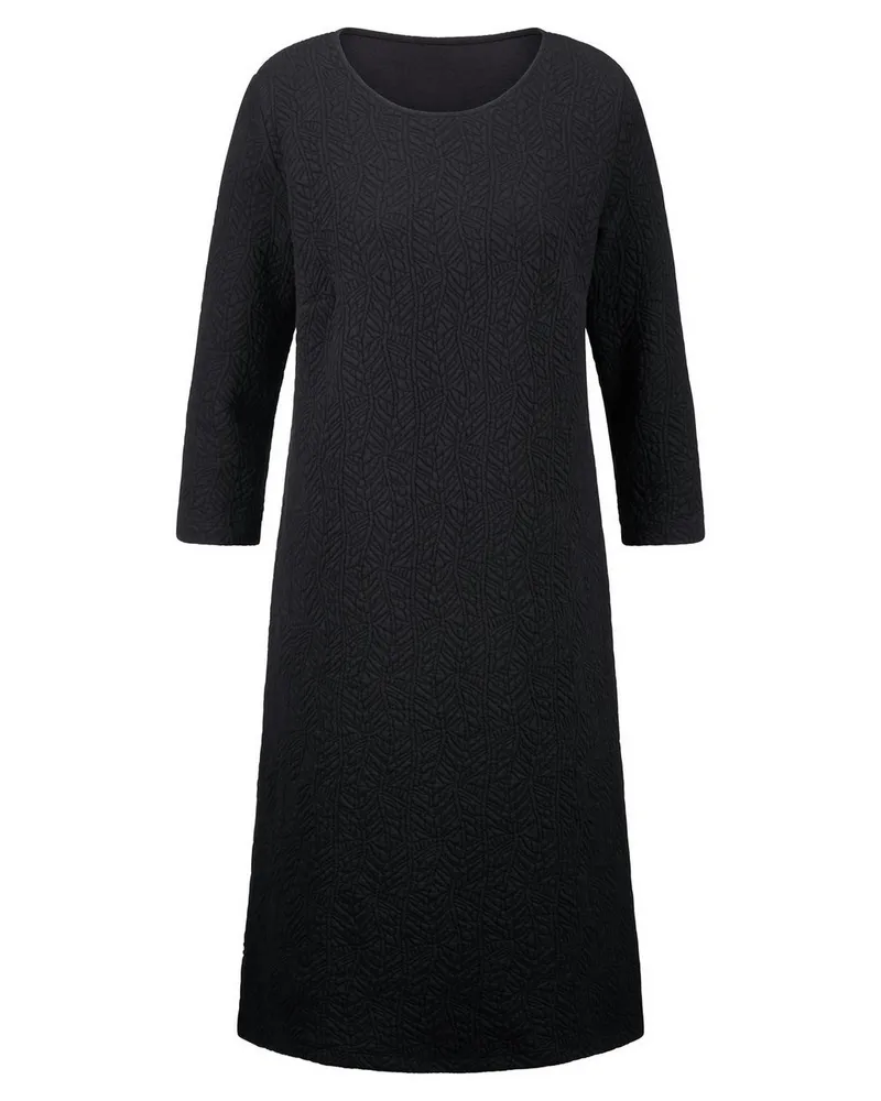 Peter Hahn Jersey-Kleid Rundhals-Ausschnitt  schwarz Schwarz