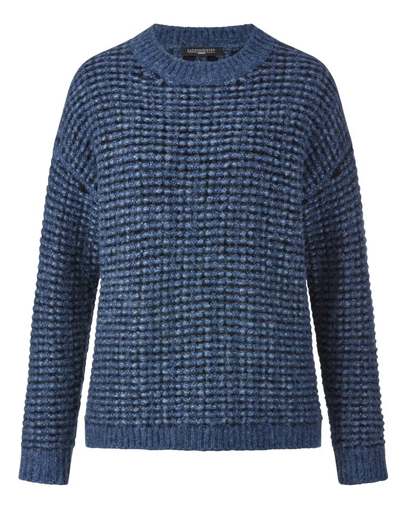 FADENMEISTER BERLIN Rundhals-Pullover  blau Blau