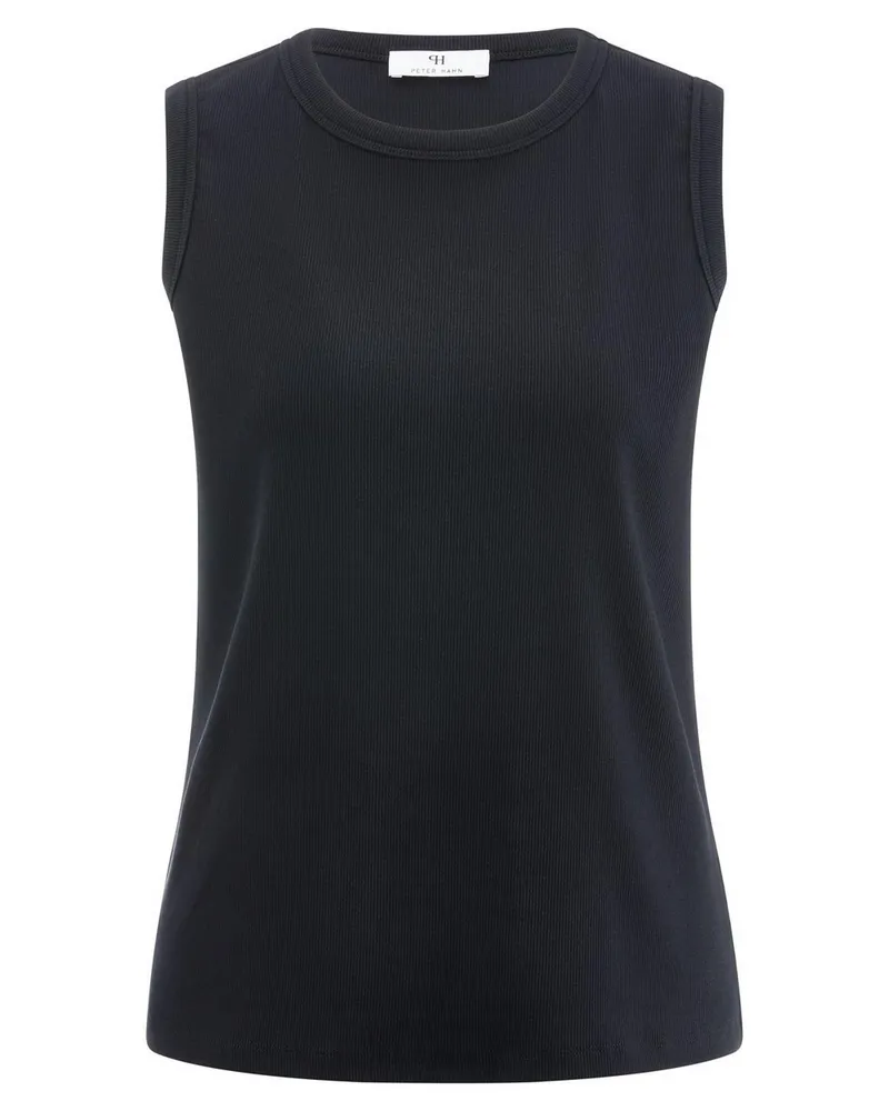 Peter Hahn Rundhals-Top  schwarz Schwarz