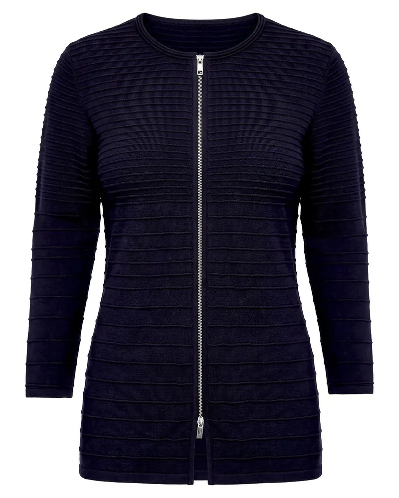 Basler Long-Strickjacke  blau Blau