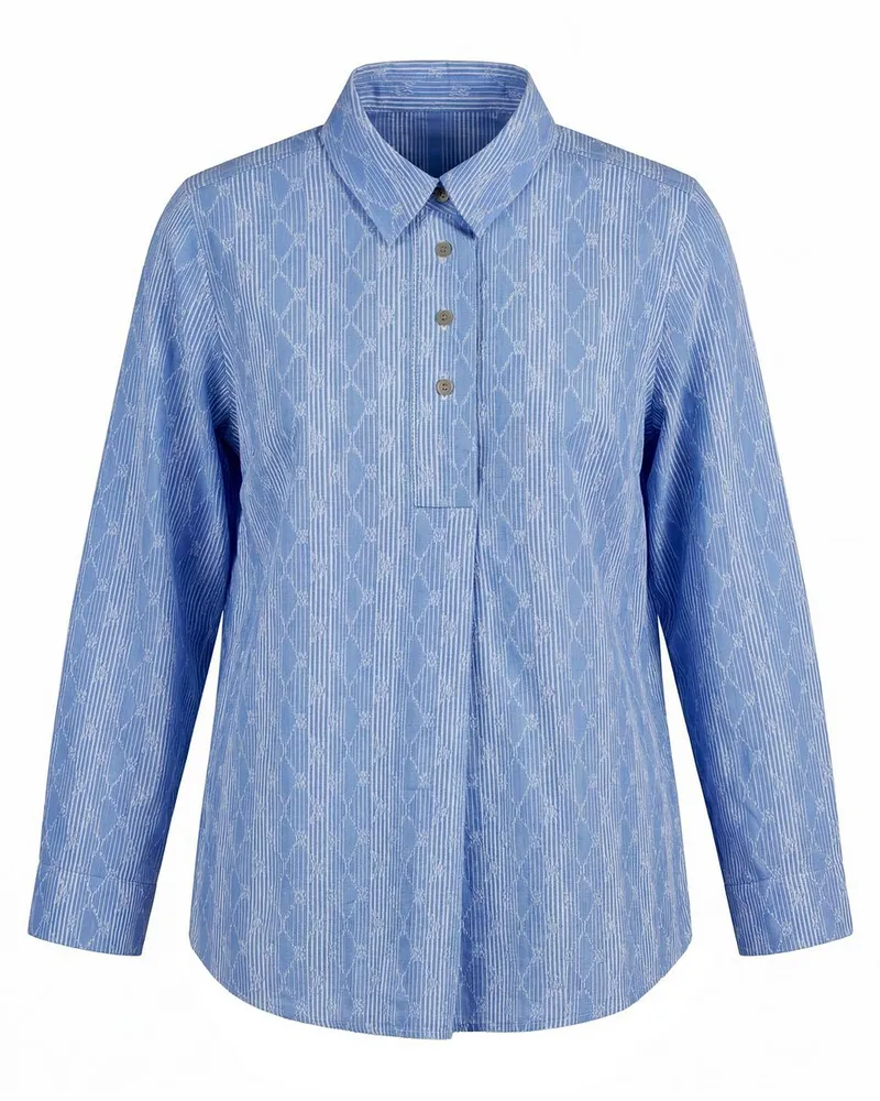 Emilia Lay Long-Bluse  blau Blau